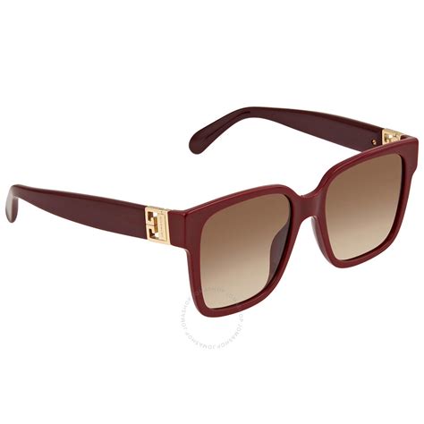 Givenchy Brown Gradient Square Ladies Sunglasses GV 